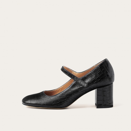 Dora High Heels, black croce #384